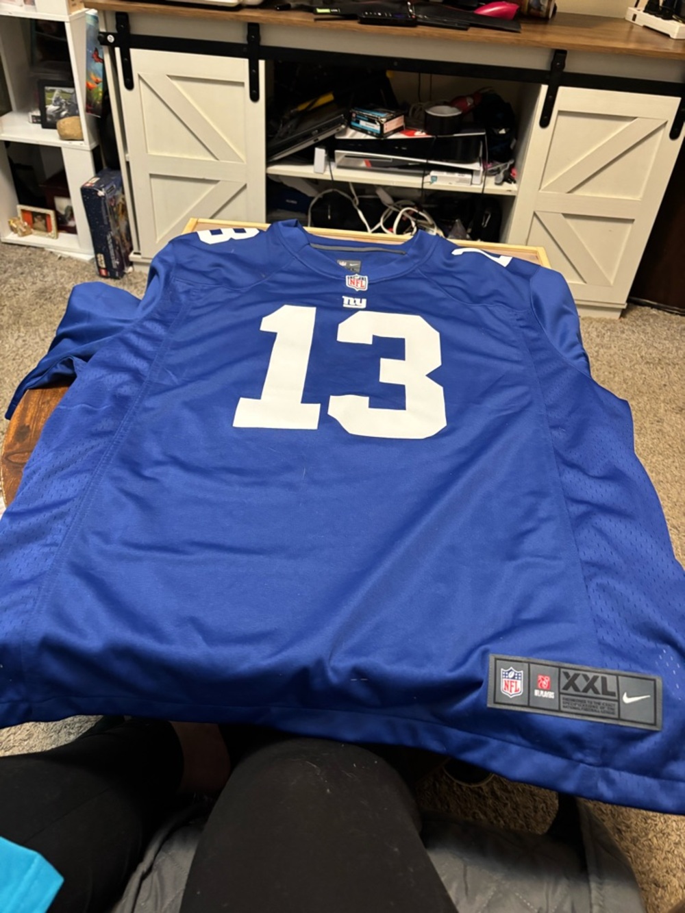 Nike Blue Football Jersey #13 with White Number
